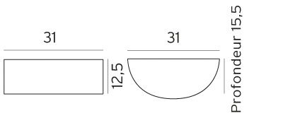 Dimensions applique VASA Norlys by MEGALUX 33